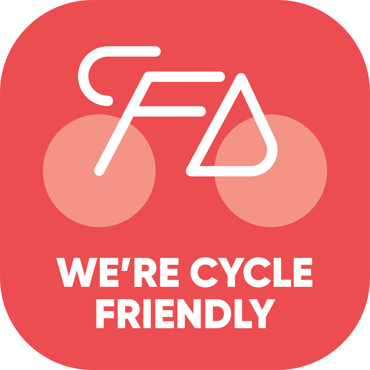 We're Cycle Friendly Sticker