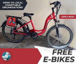 a red ebike