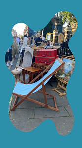 Deck chair at a stall at the 2024 Braderie