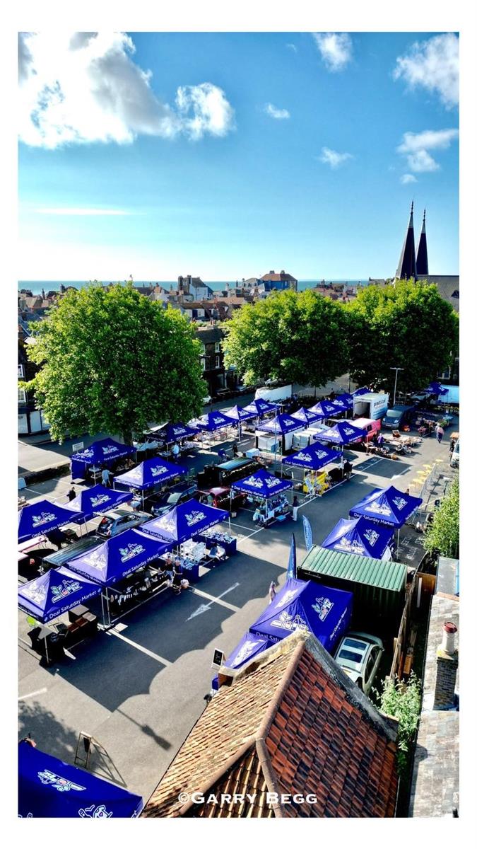 Aerial view of Deal Saturday Market