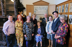 from left to right: Peter Cook from Deal Music and Arts, Deputy Mayoress Mrs Laura Newing, Deputy Mayor Cllr Sue Beer, Celebrant Sue Baumbach, Chrissie Dubber from Deal Speaking Up Group, The Worshipful Town Mayor of Deal Cllr Chris Turner, Mayoress Kate Gatti, Historian George Chittenden and Sheila Ward from Deal Foodbank.