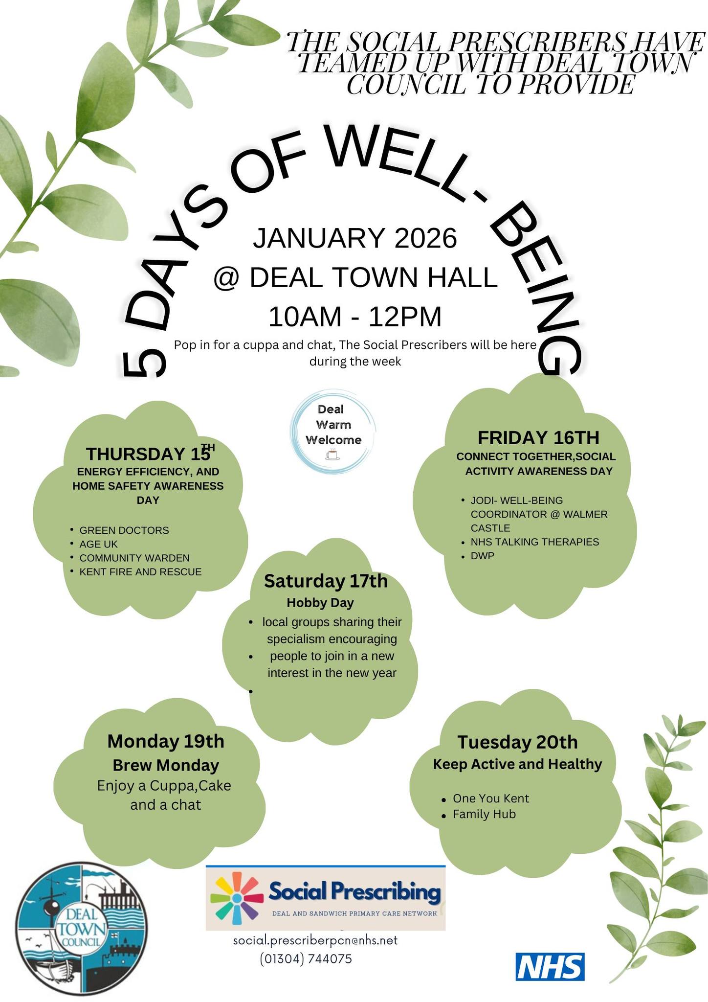 Health and wellbeing week at Deal tTown Hall